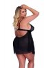 Stelline black chemise L+ (XL/XXL) czarna halka
